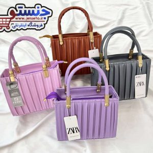 کیف زنانه پاسپورتی مجلسی دسته دار خطی ZARA جدید کد 1402191