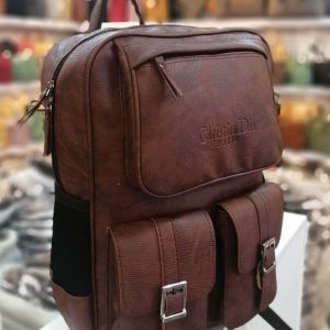کوله پشتی دخترانه (مدرسه ای_دانشجویی) خارجی چرم دو جیب girl backpack کد 969