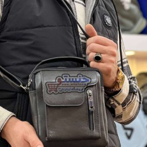 کیف دوشی مردانه چرم بزرگ men bag کد 1200