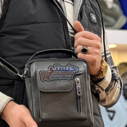 کیف دوشی مردانه چرم بزرگ men bag کد 1200