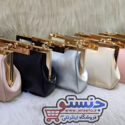 کیف زنانه دهانه فلزی پاسپورتی مجلسی mango جدید چرم  کد 1285