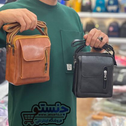 کیف دوشی مردانه پکه دار تک زیپ men bag کد 410