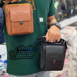 کیف دوشی مردانه قفل دار چرم men bag کد 617