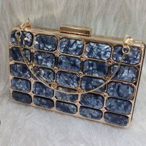 کیف زنانه دهانه فلزی پاسپورتی مجلسی سرامیکی منظم خارجی women bag کد 1307