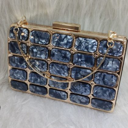 کیف زنانه دهانه فلزی پاسپورتی مجلسی سرامیکی منظم خارجی women bag کد 1307