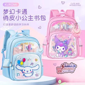کوله پشتی دخترانه کرومی آویز قلبی فانتزی خارجی وارداتی کد pk728