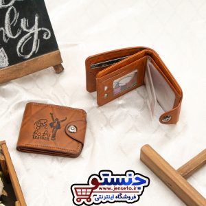 کیف پول مردانه چرم طرح دار