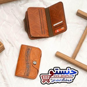 کیف پول مردانه چرم طرح دار wallet bag کد 6601