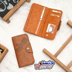 کیف پول مردانه چرم طرح دار wallet bag کد 6602