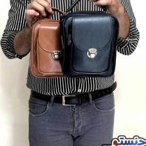 کیف دوشی مردانه قفل دار چرم men bag کد 626