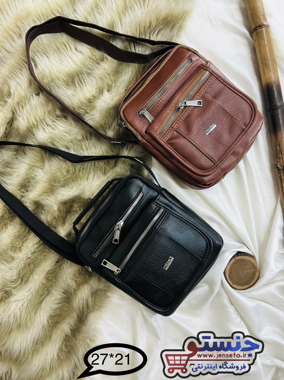 کیف دوشی مردانه نقابدار چرم men bag کد 629