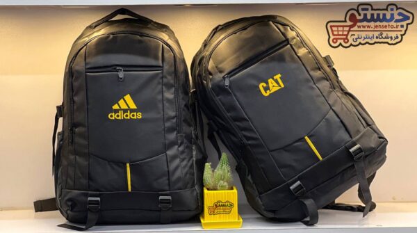 کوله پشتی اسپرت مشکی مارک دار adidas &CAT & NIKE (کیف مدرسه) کد 1402155