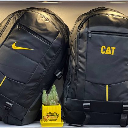 کوله پشتی اسپرت مشکی مارک دار adidas &CAT & NIKE (کیف مدرسه) کد 1402155