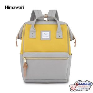 کوله پشتی دخترانه هیماواری خارجی اورجینال himawari زرد طوسی کد 104_1