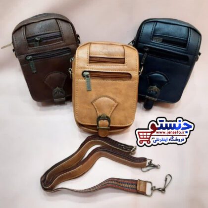 کیف دوشی مردانه چرم سگگ دار men bag کد 623