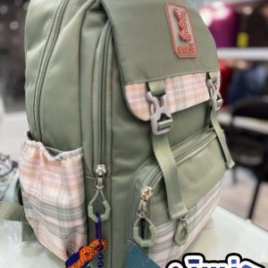 کوله پشتی دخترانه و پسرانه فانتزی اسپرت چهارخانه ای خارجی bolsa (کیف مدرسه) کد 897