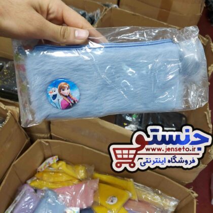 جامدادی دخترانه خز پیکسل دار pencil case کد 4012