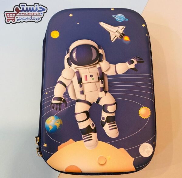 کوله پشتی صندوقی سفره ای پسرانه و دخترانه طرح فضانورد و یونیکورن (کیف مدرسه) astronaut & Unicorn کد XFS880